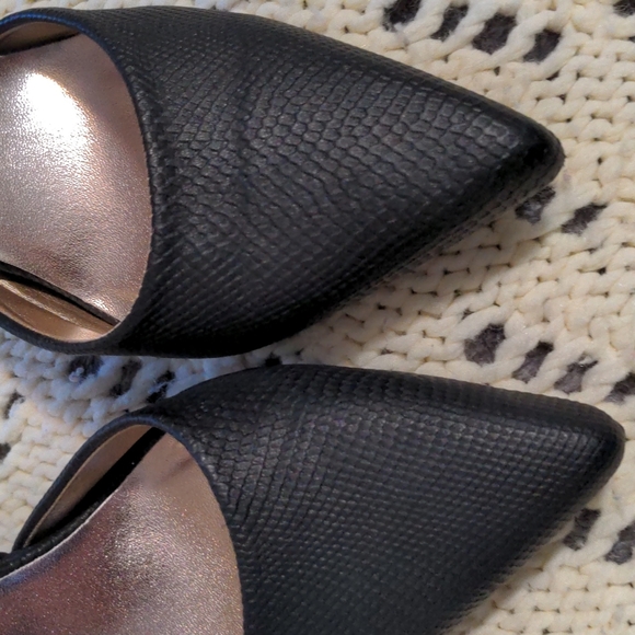 Black snakeskin heels size 8.5 Charlotte russe - Picture 3 of 6